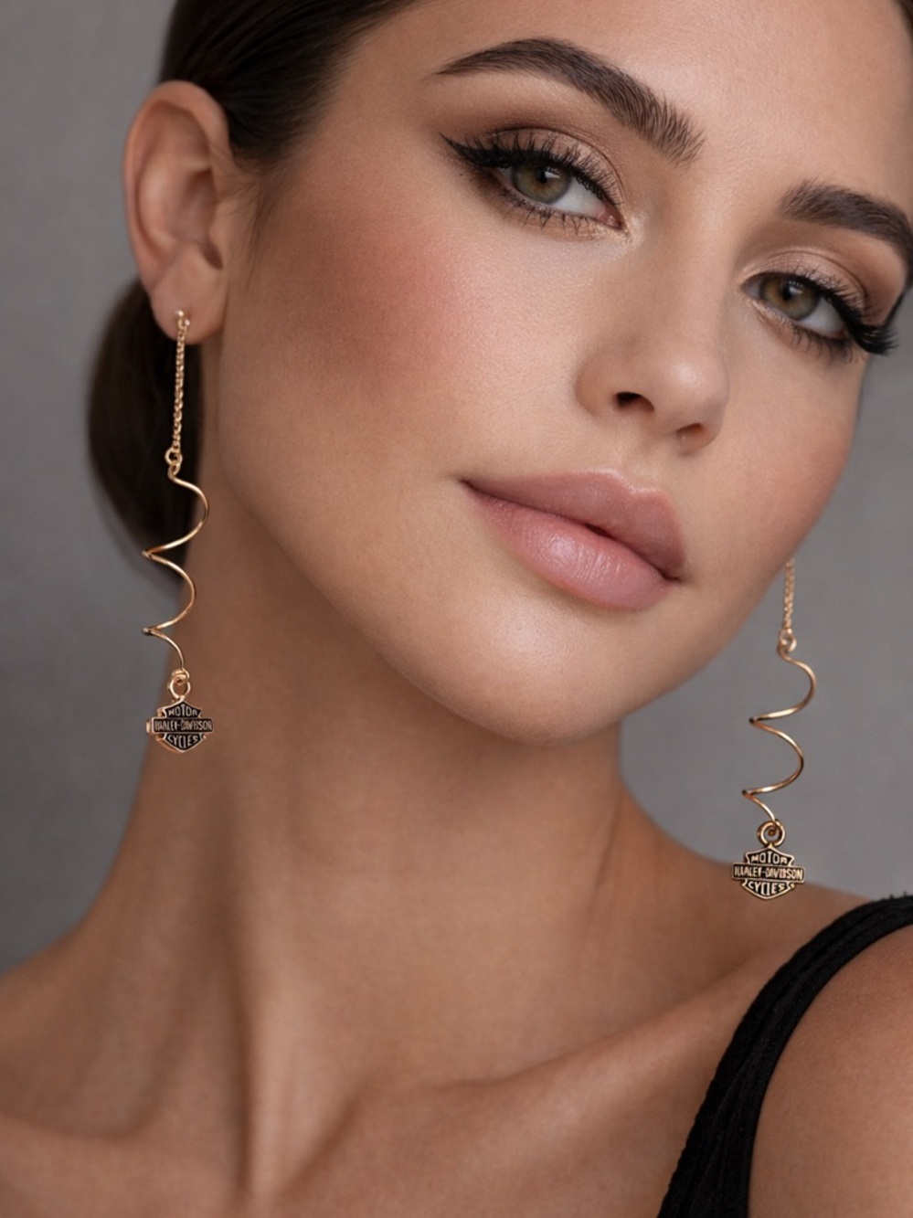 Harley-Davidson Official 10k Gold Dangle Earrings